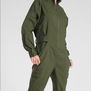 ATHLETA Lenox Jumpsuit Tuscan Olive sz 6